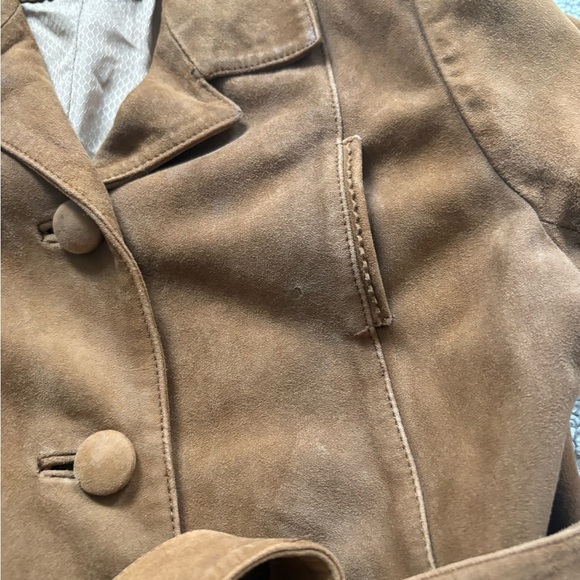 Vintage 70s BEEFALO by Petroff Suede Belted Jacket — Tobacco/Camel Brown,Western - Picture 13 of 14